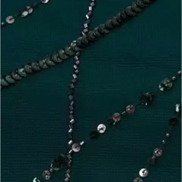 Teal Sequin-Embellished Adrianna Papell dress size 8 - Picture 4 of 4